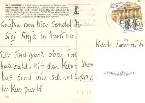 AK / Ansichtskarte Bad_Liebenzell Paracelsusbad Kurmittelhaus Sauna Pinea und Thermal Hallen und Freibad Bad_Liebenzell