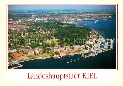 AK / Ansichtskarte Kiel Fliegeraufnahme mit Landesregierung und Institut fuer Weltwirtschaft Kiel