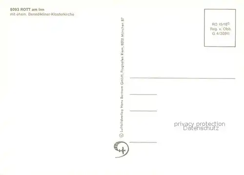 AK / Ansichtskarte Rott_Inn Fliegeraufnahme mit ehem Benediktiner Klosterkirche Rott_Inn