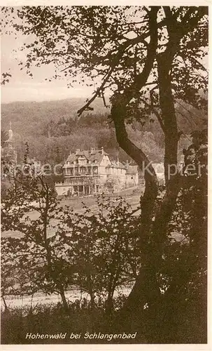 AK / Ansichtskarte Schlangenbad_Taunus Kurhotel Pension Hohenwald Schlangenbad_Taunus