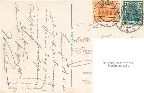 AK / Ansichtskarte Leisnig Bachgasse mit Blick auf Schloss Mildenstein Leisnig