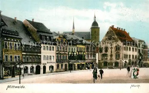 AK / Ansichtskarte Mittweida Markt Mittweida