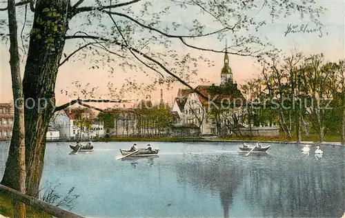 AK / Ansichtskarte Pulsnitz_Sachsen Schlossteich Pulsnitz Sachsen