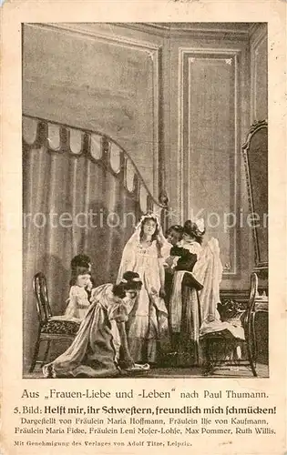 AK / Ansichtskarte Leipzig Aus Frauen Liebe und  Leben nach Paul Thumann 5. Bild Kuenstlerkarte Leipzig