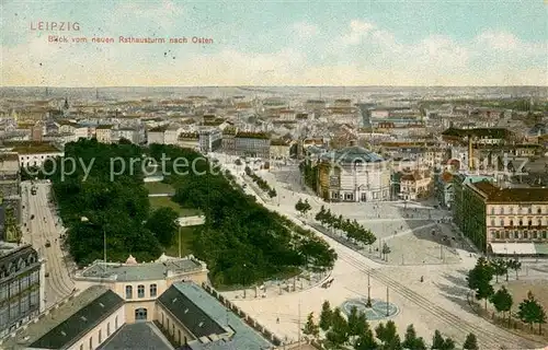 AK / Ansichtskarte Leipzig Panorama Blick vom neuen Rathausturm nach Osten Leipzig