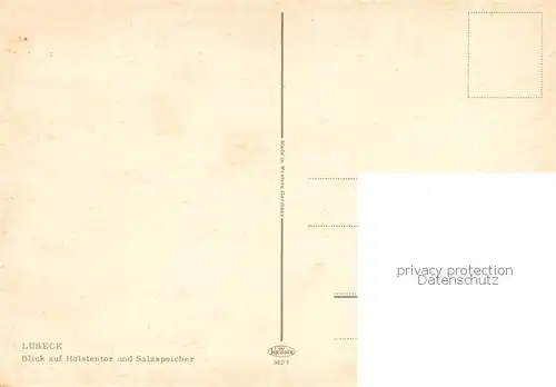 AK / Ansichtskarte Luebeck Fliegeraufnahme mit Holstentor und Salzspeicher Luebeck