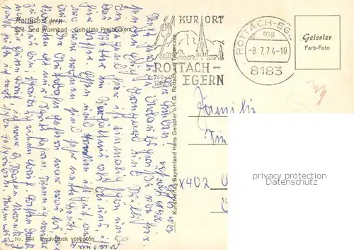 AK / Ansichtskarte Rottach Egern_Tegernsee Fliegeraufnahme Warmbad Freibecken 