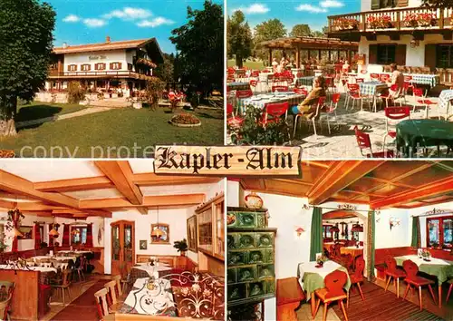 AK / Ansichtskarte Waakirchen Gasthof Kapler Alm Terrasse Gastraeume Waakirchen