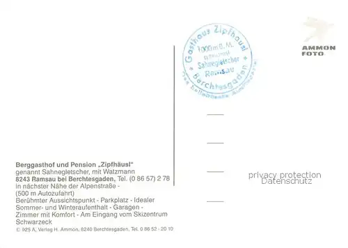 AK / Ansichtskarte Ramsau_Berchtesgaden Gasthaus Zipfhaeusl Panorama Gaststube Ramsau Berchtesgaden