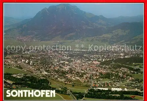 AK / Ansichtskarte Sonthofen_Oberallgaeu Fliegeraufnahme mit Gruenten Sonthofen Oberallgaeu