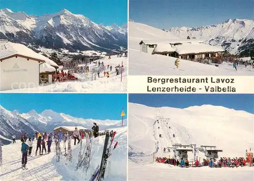 AK / Ansichtskarte Valbella_Lenzerheide Bergrestaurant Lavoz Skipisten Skischule Skilifte Valbella_Lenzerheide