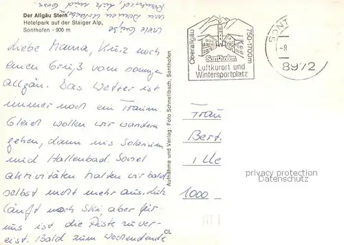 AK / Ansichtskarte Sonthofen_Oberallgaeu Der Allgaeu Stern Gastraum Panorama Hallenbad Sonthofen Oberallgaeu