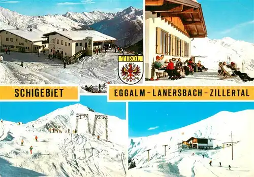 AK / Ansichtskarte Lanersbach_Mayrhofen_Zillertal Eggalm Schigebiet Sonnenterrasse Panorama 