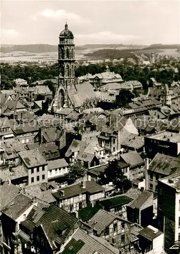 AK / Ansichtskarte Goettingen_Niedersachsen Blick vom Turm der Johanniskirche auf die Stadt mit Jakobikirche Goettingen Niedersachsen