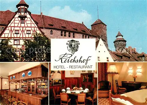 AK / Ansichtskarte Nuernberg Hotel Restaurant Reichshof Bar Gaststube Zimmer Nuernberg