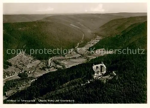 AK / Ansichtskarte Wildbad_Schwarzwald Sommerberghotel Fliegeraufnahme Wildbad_Schwarzwald