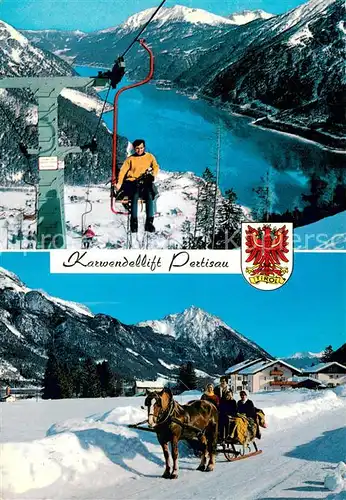 AK / Ansichtskarte Pertisau_Achensee Karwendellift Pferdeschlittenfahrt Pertisau Achensee