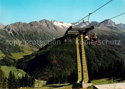 AK / Ansichtskarte Gerlos Isskogel Sesselbahn mit Schoenachtal Gerlos