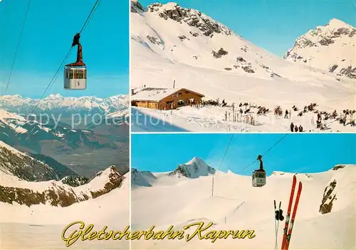 AK / Ansichtskarte Kaprun Kitzsteinhorn Berghaus Gletscherbahn und Schmiedinger Gletscher  Kaprun