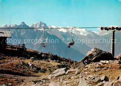 AK / Ansichtskarte Innsbruck_Tirol_AT Gipfellift auf den Patscherkofel mit Serles Habicht und Zuckerhut 