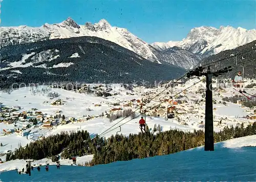 AK / Ansichtskarte Seefeld_Tirol Blick von der Sesselbahn Gschwandkopf mit Karwendelgebirge Seefeld Tirol