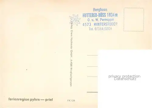 AK / Ansichtskarte Hinterstoder Berghaus Hutterer Hoess Sesselbahn Hinterstoder