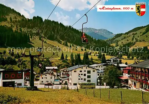 AK / Ansichtskarte Hinterglemm_Saalbach Panorama mit Reiterkogelsessellift Hinterglemm_Saalbach