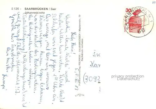 AK / Ansichtskarte Saarbruecken Johanneskirche Saarbruecken