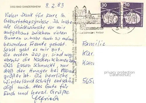 AK / Ansichtskarte Bad_Gandersheim Fliegeraufnahme Bad_Gandersheim
