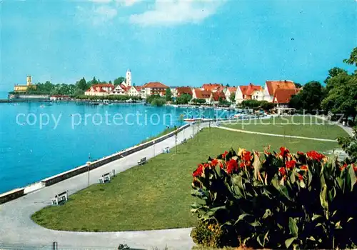 AK / Ansichtskarte Langenargen_Bodensee Neue Uferpromenade an der oberen Seestrasse Langenargen Bodensee