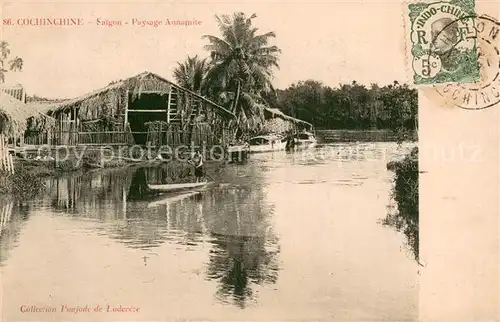 AK / Ansichtskarte Cochinchine_Vietnam Paysage Annamite Cochinchine Vietnam