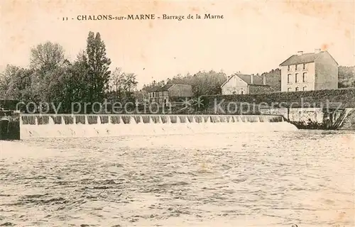 AK / Ansichtskarte Chalons sur Marne_51 Barrage de la Marne 