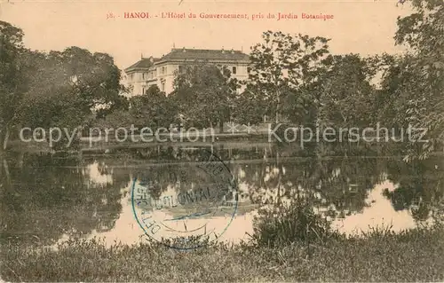 AK / Ansichtskarte Hanoi_Vietnam Hotel du Gouvernement pris du Jardin Botanique 