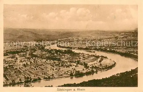 AK / Ansichtskarte Bad_Saeckingen Panorama Rheintal Bad_Saeckingen