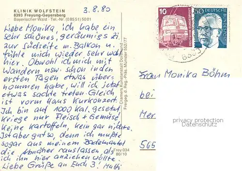 AK / Ansichtskarte Geyersberg_Wald Klinik Wolfstein Fliegeraufnahme Geyersberg Wald