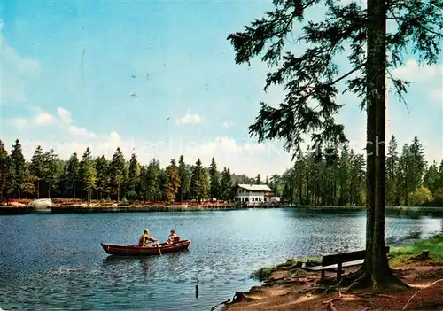 AK / Ansichtskarte Fichtelsee_Wunsiedel Bootspartie 