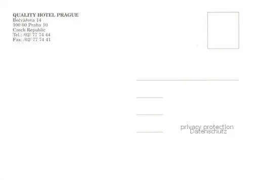 AK / Ansichtskarte Praha_Prahy_Prague Quality Hotel Prague Praha_Prahy_Prague