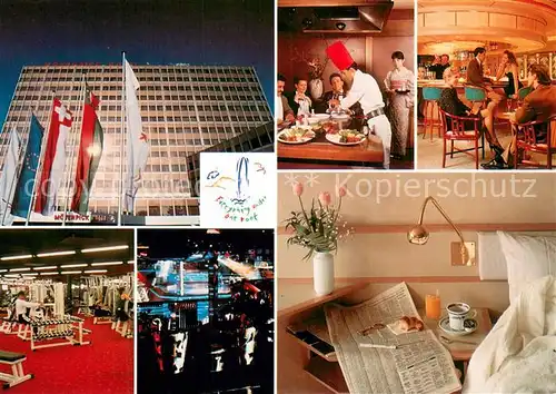 AK / Ansichtskarte Geneve_GE Moevenpick Hotel Gastraeume Bar Zimmer Geneve_GE