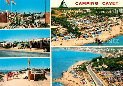 AK / Ansichtskarte Cambrils_Costa_Dorada_ES Camping Cavet Strandpartien Fliegeraufnahme 