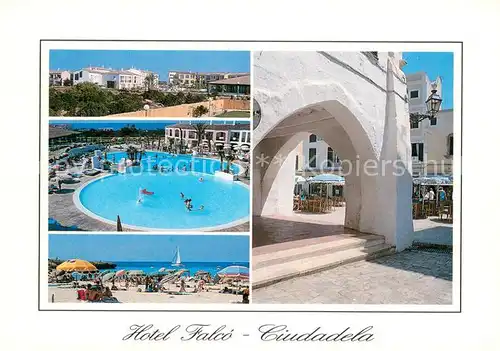AK / Ansichtskarte Ciudadela_Menorca_ES Hotel Falco Pool Strand 