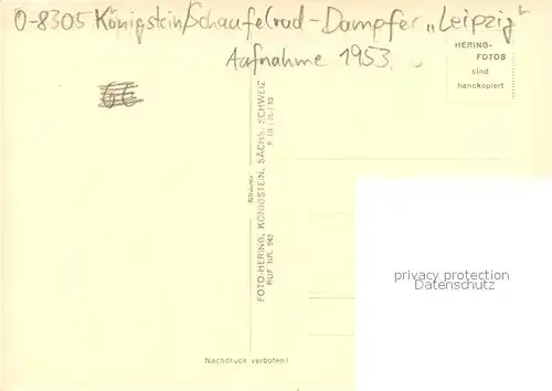 AK / Ansichtskarte Dampfer_Schaufelrad Am Koenigstein foto Hering  