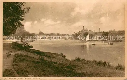 AK / Ansichtskarte Kingston on Thames_London_UK The Bridge 