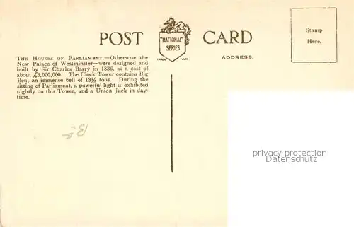 AK / Ansichtskarte London__UK House of Parliament from Parliament Square 