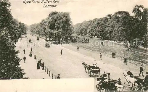 AK / Ansichtskarte London__UK Hyde Park   Rotton Row   Kutschen Gespanne 