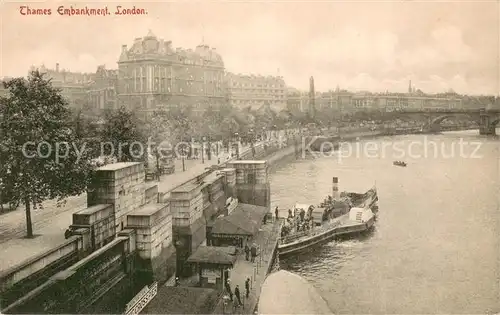 AK / Ansichtskarte London__UK Thames Embankment 