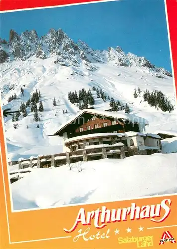 AK / Ansichtskarte Muehlbach_Hochkoenig Alpengasthof Arthurhaus Aussenansicht Schnee Winter Muehlbach Hochkoenig