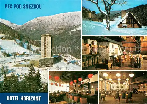 AK / Ansichtskarte Pec_pod_Snezkou_CZ Hotel Horizont Teilansichten Winter Schnee 