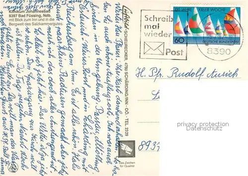 AK / Ansichtskarte Bad_Fuessing Fliegeraufnahme Johannesbad m. Blick z. Inn u. d. Bergwelt d. Salzkammerguts Bad_Fuessing