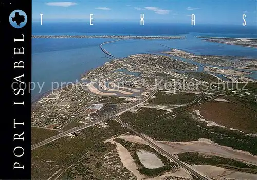 AK / Ansichtskarte Port_Isabel_Texas_USA Fliegeraufnahme Panorama 