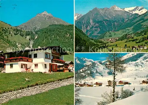 AK / Ansichtskarte Praegraten_Grossvenediger Ferienwohnungen Sonnhang Aussenansicht Sommer Winter Praegraten Grossvenediger